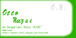 otto muzsi business card